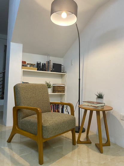 SELENA ACCENT CHAIR AND ROUND SIDE TABLE