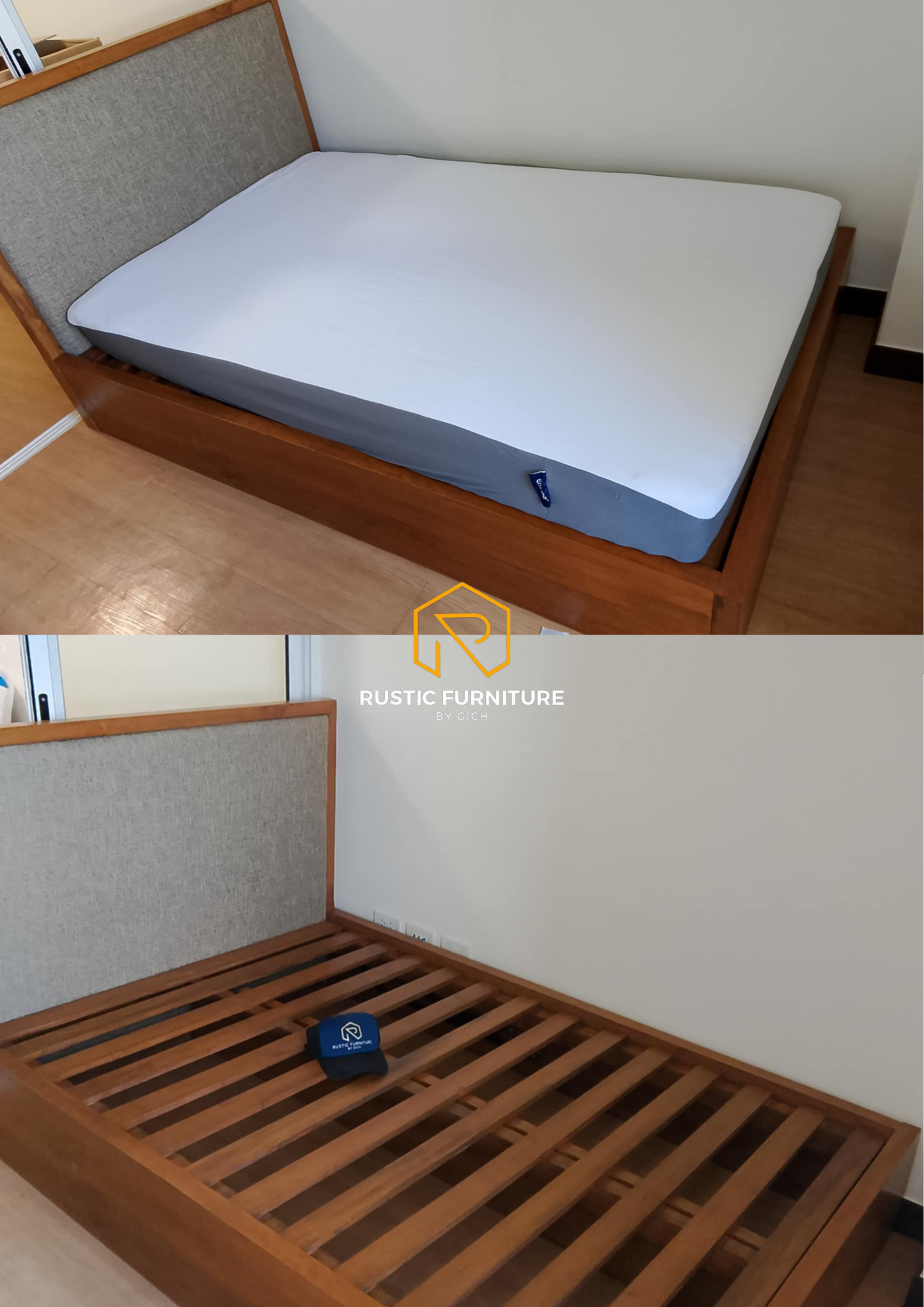 KENJI LIFT-UP STORAGE BED (UPHOLSTERED HEADBOARD)