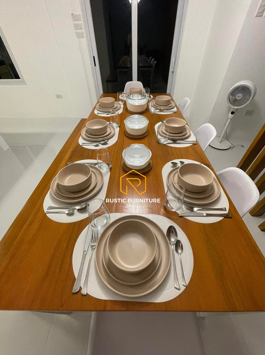 EMORI 8-SEATER INDUSTRIAL SCANDINAVIAN DINING SET