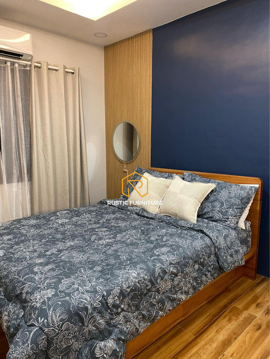 SOLID FLOATING BED WITH 4 DRAWERS