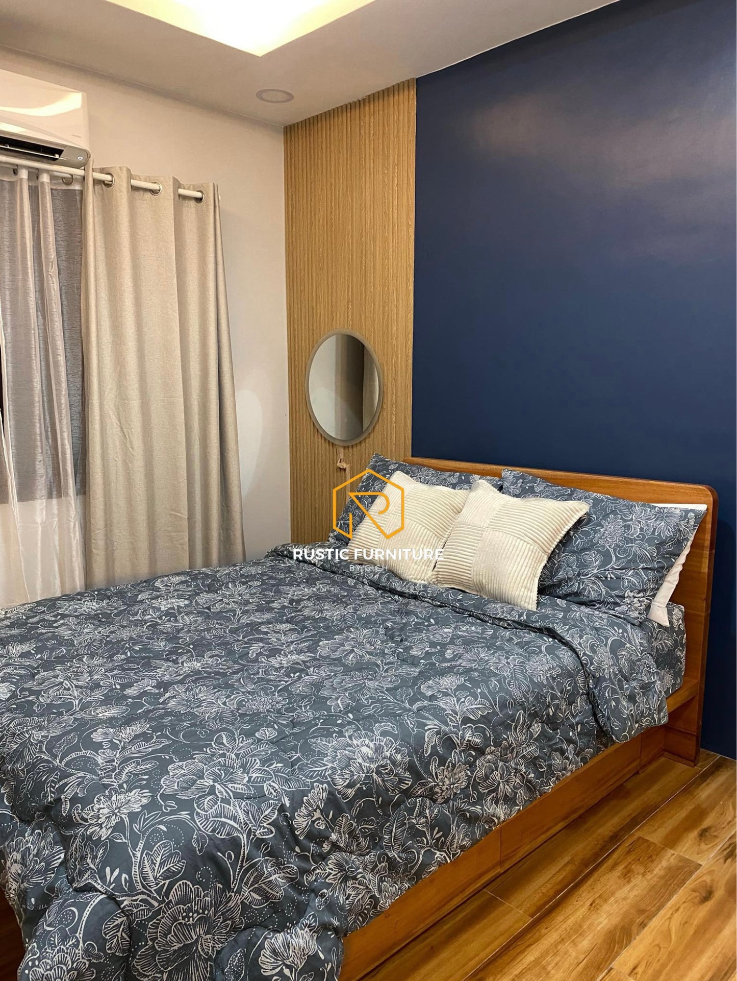 SOLID FLOATING BED WITH 4 DRAWERS