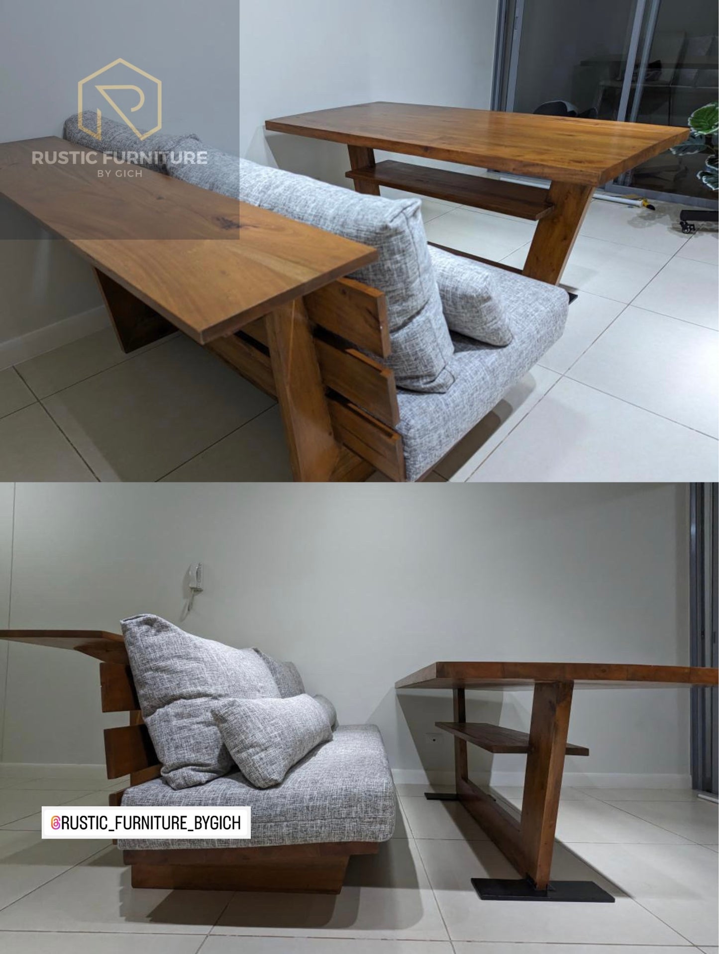 NIKKI MULTIFUNCTIONAL COUCH WITH BACKDESK AND TABLE
